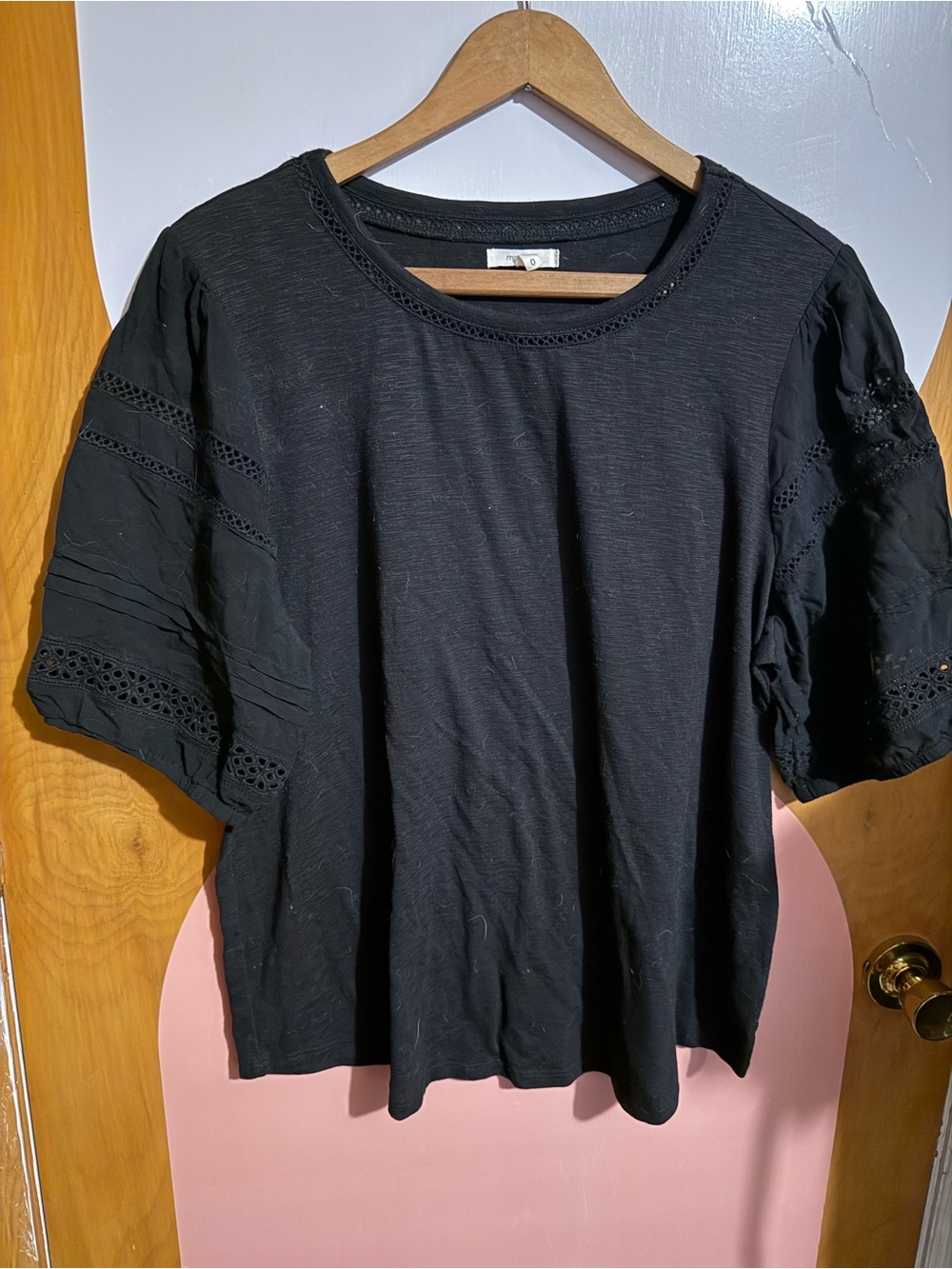 Maurice’s dark short sleeve knit boho ladies brand size 0 x 14 w xl extra large - Picture 5 of 5